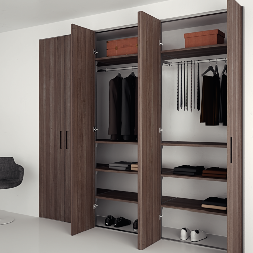 Placard sur mesure avec portes accord&eacute;on sur profil rainur&eacute;