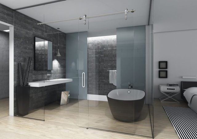 Salle de bain sur mesure Castellanos avec porte coulissante
