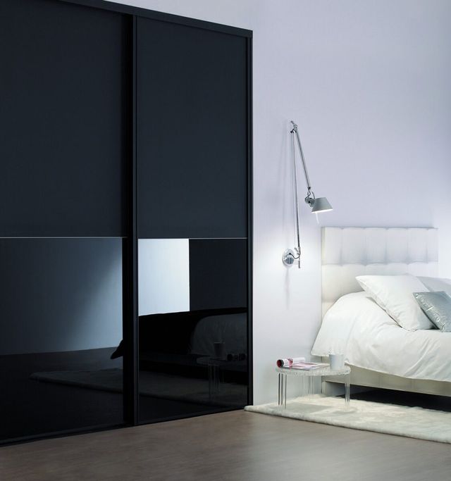 Porte coulissante Duo noir